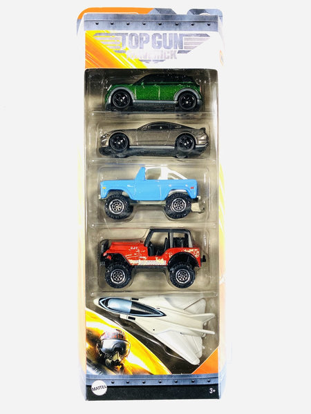 Pack De 5 Voitures Matchbox 1/64 - Top Gun Maverick - Modèles GT Multicolores - Neuf Sous Blister - 2020