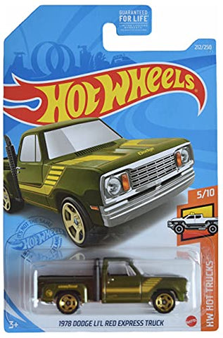 New 2021 Hot Wheels 1978 Dodge Lil Red Express Truck Treasure Hunt Green
