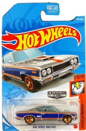 New 2021 Hot Wheels AMC Rebel Machine Muscle Mania Zamac