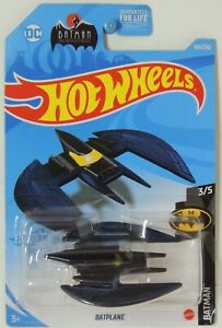 New 2021 Hot Wheels Batman Batplane DC Black and Blue