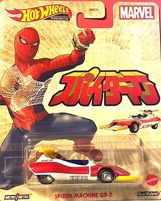 New 2021 Hot Wheels Spider Machine GP-7 Marvel Retro Entertainment