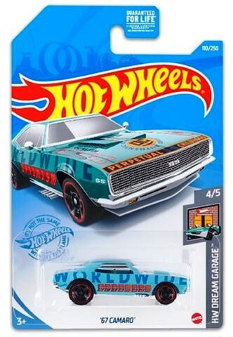 New 2021 Hot Wheels '67 Camaro HW Dream Garage Worldwide 110/250 Blue