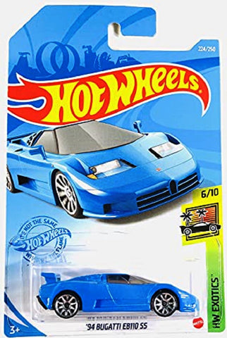 New 2021 Hot Wheels '94 Bugatti EB110 SS HW Exotics 224/250 Blue
