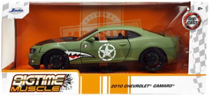 New 2021 Jada 2010 Chevrolet Camaro Flying Tiger Shark Bigtime Muscle 1/24 Scale Diecast Model Car