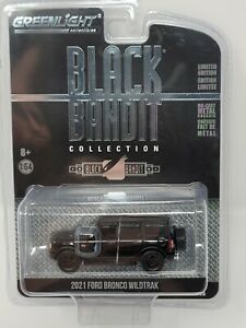 New 2022 Greenlight 2021 Ford Bronco Wildtrak Black Bandit Collection Limited Edition
