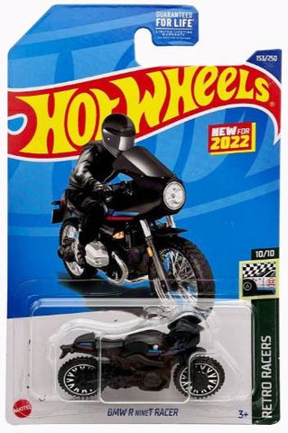 New 2022 Hot Wheels BMW R nineT Racer Retro Racers 153/250 Black