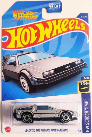 New 2022 Hot Wheels Back to the Future Time Machine HW Screen Time 167/250 Silver