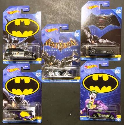 New 2022 Hot Wheels Batman Batmobile 5 Car Set