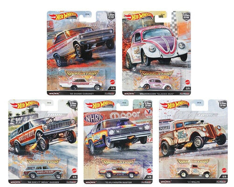 New 2022 Hot Wheels Drag Strip Demon 5 Car Set Car Culture Premium