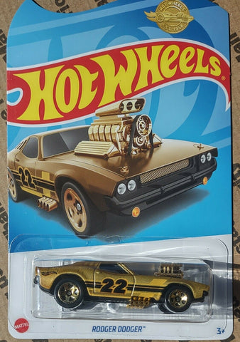 New 2022 Hot Wheels Gold Rodger Dodger Car Kroger Exclusive