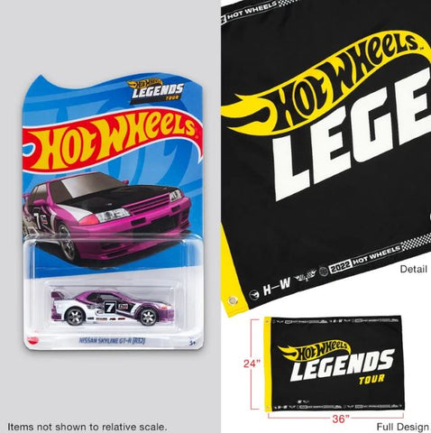 New 2022 Hot Wheels Nissan Skyline GT-R (R32) Legends Tour Car with Flag