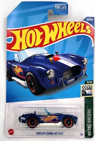 New 2022 Hot Wheels Shelby Cobra 427 S/C Retro Racers Mattel 152/250 Blue