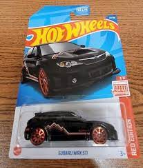 New 2022 Hot Wheels Subaru WRX STI Red Edition Black