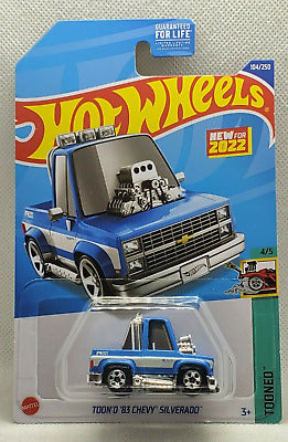 New 2022 Hot Wheels Toon'D '83 Chevy Silverado Tooned Blue