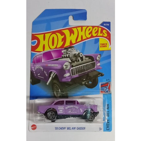 New 2022 Hot Wheels '55 Chevy Bel Air Gasser Chevy Bel Air Purple Triassic Five