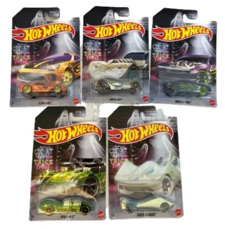 New 2022 Hot wheels Halloween Trick or Treat 5 Car Set