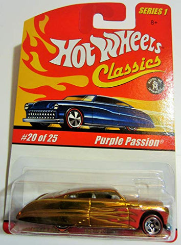 New 2004 Hot Wheels Purple Passion Hot Wheels Classics Series 1 Gold/Red