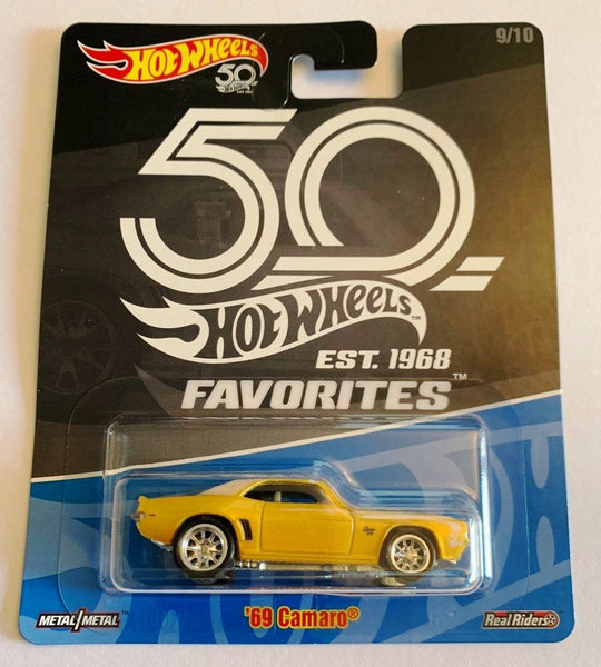 New 2018 Hot Wheels 50th Favorites '69 Camaro Real Riders