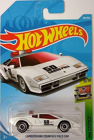 New 2018 Hot Wheels Lamborghini Countach Pace Car HW Exotics