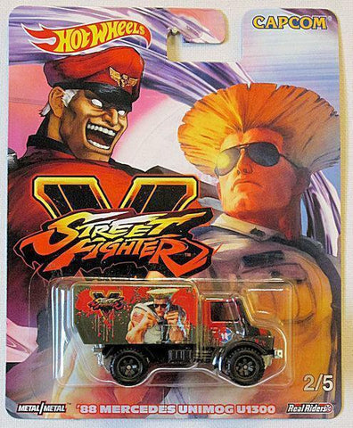 New 2018 Hot Wheels Street Fighter '88 Mercedes Unimog U1300 Capcom Real Riders