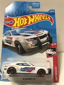 New 2019 Hot Wheels '10 Camaro SS Police Car HW Rescue White