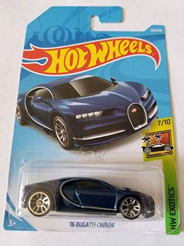 New 2019 Hot Wheels '16 Bugatti Chiron HW Exotics Blue
