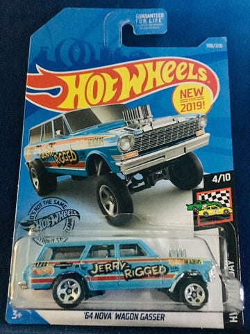 New 2019 Hot Wheels '64 Nova Wagon Gasser HW Race Day Jerry Rigged