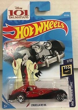 New 2019 Hot Wheels Cruella De Vil Car #127 Screen Time Movie car