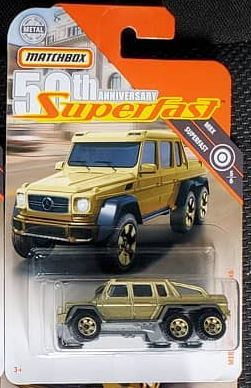 New 2019 Matchbox Mercedes-Benz G63 Amg 6x6 Gold  50th Anniversary Superfast Truck