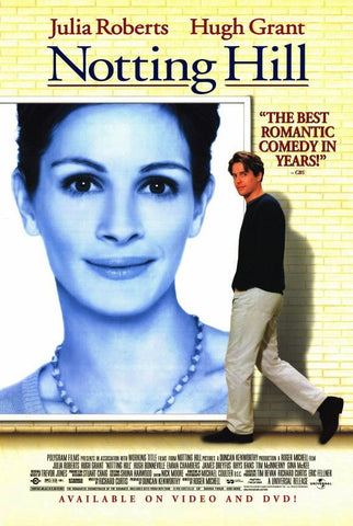 Notting Hill Movie Poster 27x40 Used Dorian Lough, Ann Beach, Rhys Ifans, Dylan Moran, Sally Phillips, Tony Armatrading, Lorelei King, Gina McKee, Simon Callow, Clarke Peters, Mischa Barton, Julia Roberts, Alec Baldwin
