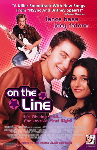 On The Line Movie Poster 27x40 Used Chris Kirkpatrick, Dan Montgomery Jr, Lisa Wegner, Ramona Pringle, Jenny Parsons, Louis Paquette, Al Green, Amanda Foreman, Dave Foley, Emmanuelle Chriqui, David Fraser