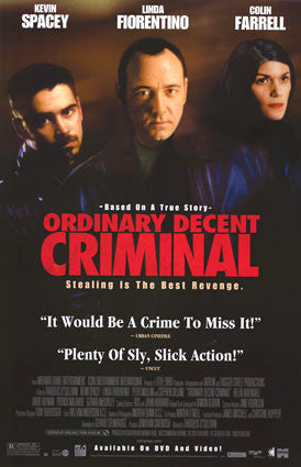 Ordinary Decent Criminal Movie Poster 27x40 Used Kevin Spacey, Conor Mullen, Bill Murphy, Colin Farrell, Paul Roe, Brendan Morrissey, Jer O'Leary, Paul Ronan, David Hayman, Alan Devlin, Barry Barnes, David Kelly
