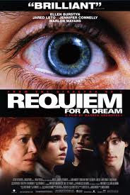 Requiem for a Dream Movie Poster 27x40 Used Jared Leto, Jimmie Ray Weeks, John Getz, Ajay Naidu, Todd Miller, Jack O'Connell, Sean Gullette, Ellen Burstyn, Denise Dowse, Keith David, John Bryant Davila, Peter Maloney
