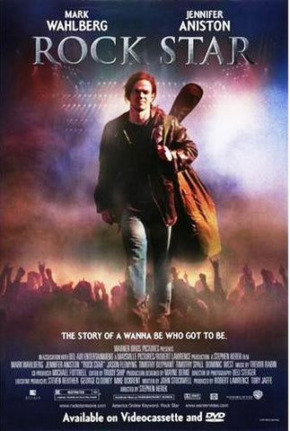 Rock Star Movie Poster 27x40 Used Jennifer Aniston, Jamal Weathers, Ursula Whittaker, Tomasina Parrott, Amy Miller, Lorna Scott, Mark Wahlberg, Elke Jeinsen, Keith Loneker, Kevin Ryder, Timothy Olyphant