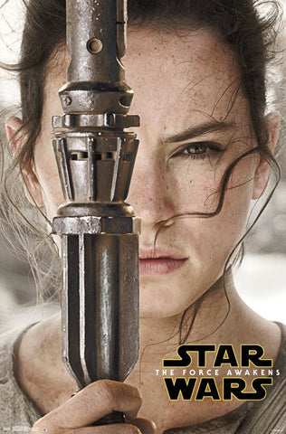 SWTFA - Rey Portrait Wall Poster 22x34 RP14587 UPC882663045877 Star Wars The Force Awakens