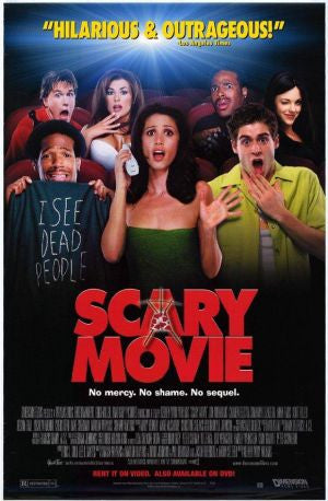 Scary Movie, Movie Poster 27x40 Used Marissa Jaret Winokur, Chris Wilding, Kendall Saunders, Keenen Ivory Wayans, Nicola Crosbie, Robin Miller, John Hawkes, Reg Tupper, Carmen Electra, David L Lander