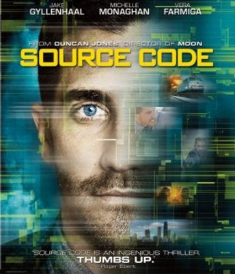 Source Code 2011 Movie Poster 27x40 Used Pierre Leblanc, Russell Peters, Joe Cobden, Jeffrey Wright, Kyle Gatehouse, Jake Gyllenhaal, Scott Bakula, Frederick De Grandpre, Gordon Masten, Matt Holland, James A Woods