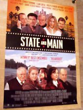State and Main Movie Poster 27x40 Used Sean Patrick Reilly, Jordan Lage, Jim Frangione, Michael Higgins, Julia Stiles, Rebecca Pidgeon, Charles Durning, Tony Mamet, Darrell Geer, Sarah Jessica Parker, David Lauren