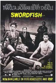 Swordfish 2001 Movie Poster 27x40 Used Angelo Pagan, John Travolta, Ilia Volok, Debbie Evans, Russ Cootey, Leo Lee, Craig Braun, Gary Rodriguez, Natalia Sokolova, Hugh Jackman, William Mapother