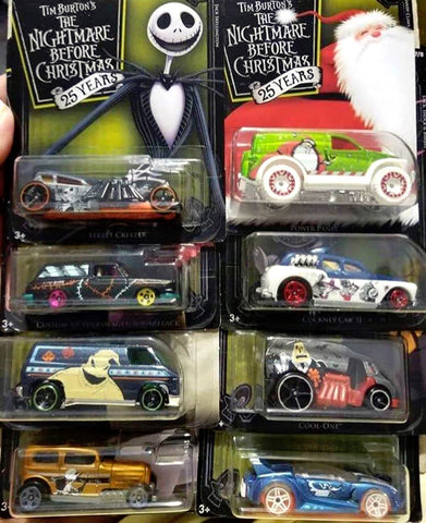 New 2018 Hot Wheels The Nightmare before Christmas 8 Car Set Disney Tim Burton Kroger Exclusive Full Set NBC