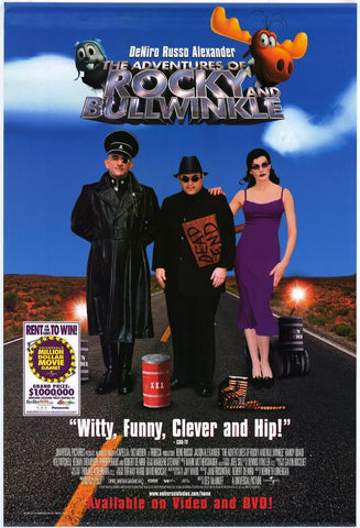The Adventures of Rocky & Bullwinkle 2000 Movie Poster 27x40 Used
