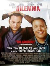 The Dilemma Movie Poster 27x40 Used Keith Kupferer, Queen Latifah, Jamie Louachai, Amy Morton, Talulah Riley, Chelcie Ross, Laura Whyte, Vince Vaughn, Guy Van Swearingen, Tommy Bartlett, Tim Rhoze, Winona Ryder, Clint Howard, Gary Houston, Channing Tatum