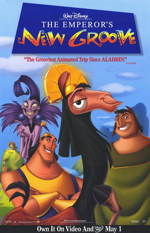 The Emperor’s New Groove Movie Poster 27x40 Used Walt Disney Sherry Lynn, Robert Clotworthy, David Spade