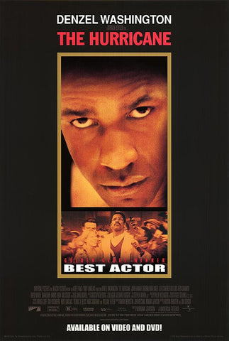 The Hurricane Movie Poster 27x40 Used Denzel Washington