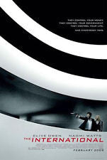 The International Movie Poster Double Sided 27x40 Used Ricky Watson, Thomas Morris, George Aloi, Clive Owen, Takako Haywood, James Rebhorn, Axel Milberg, Ben Whishaw, Dino Conti, Tibor Feldman, Piet Paes, Loris Loddi