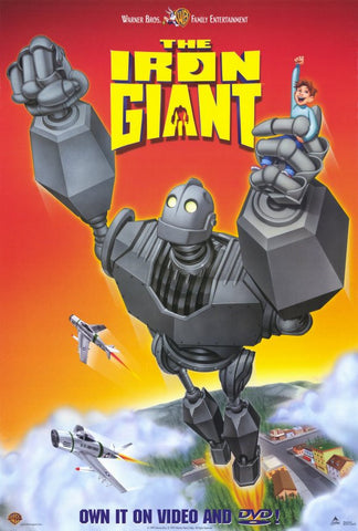 The Iron Giant Movie Poster 27x40 Used Vin Diesel, John Mahoney, Sherry Lynn, Rodger Bumpass, Eli Marienthal, Charles Howerton, Jennifer Darling, Paul Eiding, Jennifer Aniston, Cloris Leachman, Frank Thomas