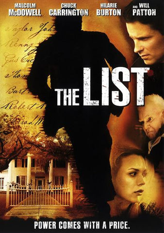 The List Movie Poster 27x40 Used Will Patton, Hilarie Burton, Chuck Carrington, Malcom McDowell