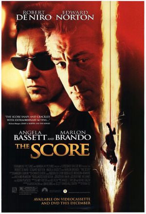 The Score Movie Poster 27x40 Used Claude Despins, Cassandra Wilson, Richard Waugh, Gary Farmer, Bobby Brown, Paul Soles, Richard Zeman, Jamie Harrold, Robert De Niro, Angela Bassett, Lenie Scoffie, Angelo Tsarouchas, Martin Drainville, Mark Camacho