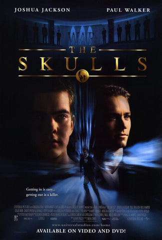 The Skulls 2000 Movie Poster 27x40 Used-Condition Craig T. Nelson, Paul Walker