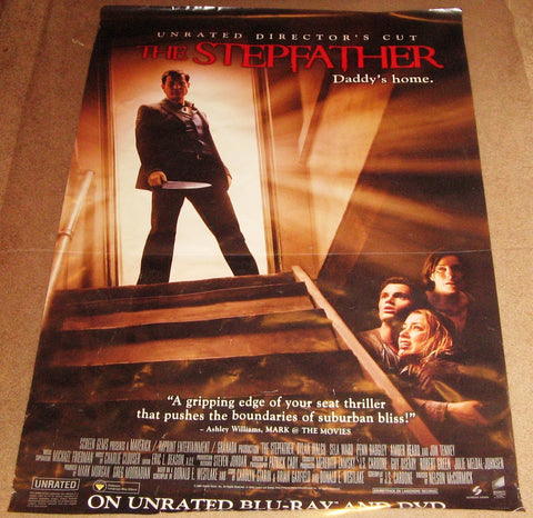 The Stepfather Movie Poster Unrated Directors Cut 27x40 (2009) Used Jessalyn Gilsig, Deirdre Lovejoy, Tracey Costello, Jason Wiles, Braeden Lemasters, Pride Grinn, Nancy Linehan Charles, Marcuis Harris, Amber Heard, Sela Ward